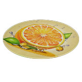 Oranje slice splash snijplank (Hoek)