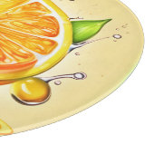 Oranje slice splash snijplank (Hoek)