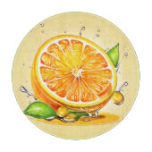 Oranje slice splash snijplank (Voorkant)