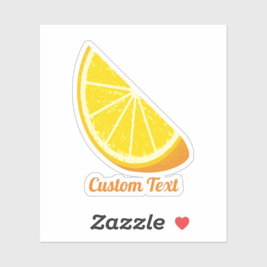 Oranje slice sticker (Vel)