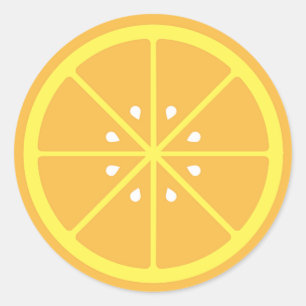 Oranje Slice-Sticker Ronde Sticker