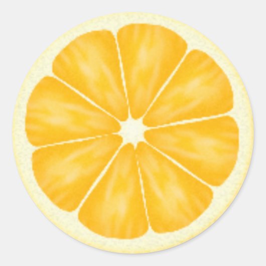 Oranje Slice-Stickers Ronde Sticker (Voorkant)
