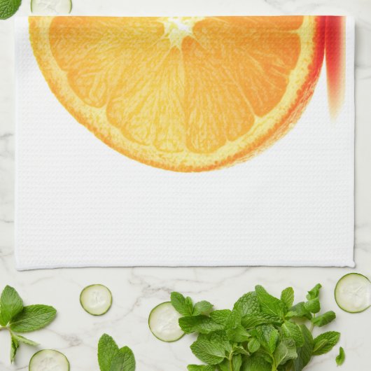 Oranje slice theedoek (Gevouwen)