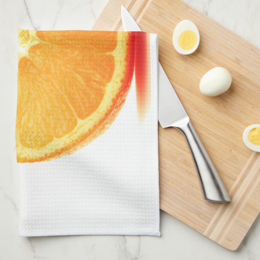 Oranje slice theedoek (Quarter Fold)