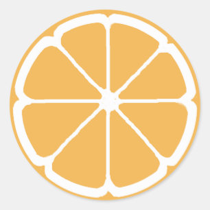 ORANJE SLICE van SHARON SHARPE Ronde Sticker