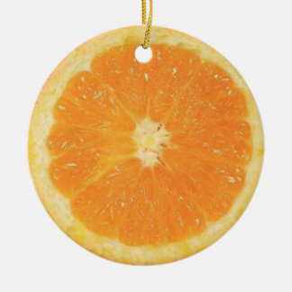 Oranje slice-versiering keramisch ornament