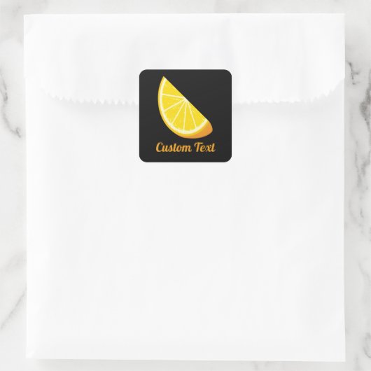 Oranje slice vierkante sticker (Tas)