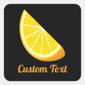 Oranje slice vierkante sticker (Voorkant)