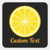 Oranje slice vierkante sticker (Voorkant)