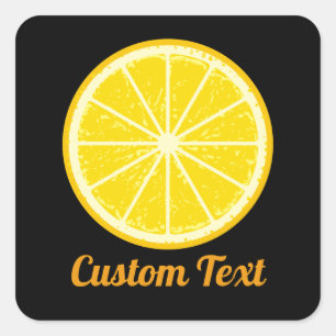 Oranje slice vierkante sticker