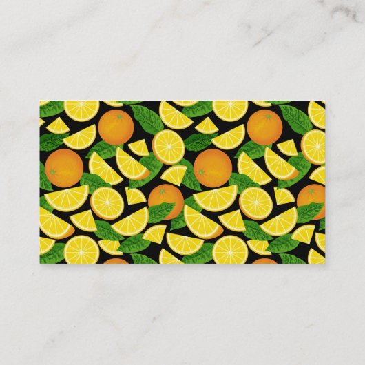 Oranje slice visitekaartje (Achterkant)