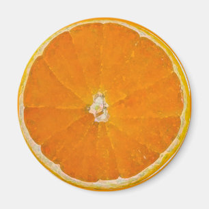 Oranje Slice-Waterverf - Magnet