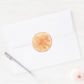 Oranje slice-waterverf ronde sticker (Envelop)