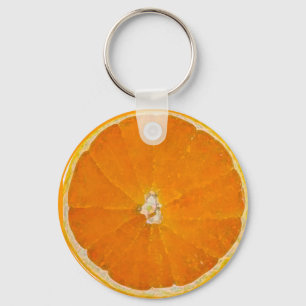 Oranje slice-Waterverf - Sleutelhanger