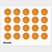 Oranje slice-Waterverf - sticker (Vel)