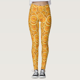 Oranje Slices Leggings - Schattig