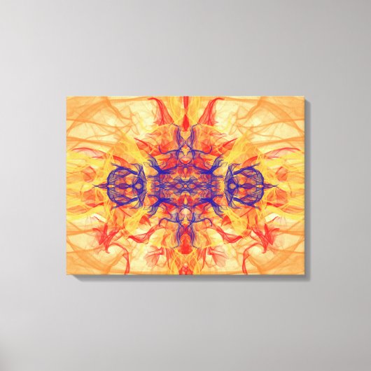 ORANJE SMOKE - Fractal Art - Canvas Print (Voorkant)