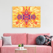 ORANJE SMOKE - Fractal Art - Canvas Print (Insitu (Woonkamer))
