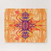 ORANJE SMOKE - Fractal Art - Jigzaag Puzzle Legpuzzel (Horizontaal)