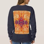 ORANJE SMOKE - Fractal Art - Sweatshirt (Achterkant)