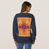 ORANJE SMOKE - Fractal Art - Sweatshirt (Achterkant volledig)