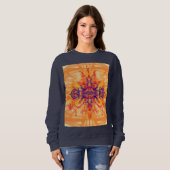 ORANJE SMOKE - Fractal Art - Sweatshirt (Voorkant volledig)