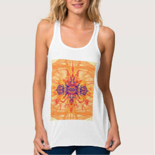 ORANJE SMOKE - Fractal Art - T-Shirt