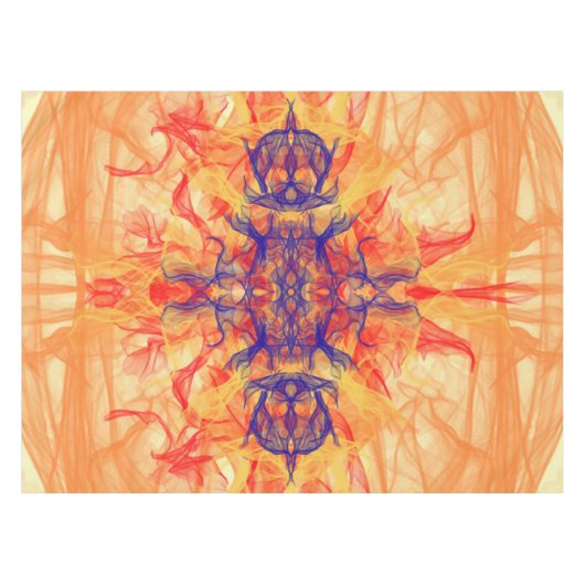 ORANJE SMOKE - Fractal Art - Tablecloth Tafelkleed (Voorkant (Horizontaal))