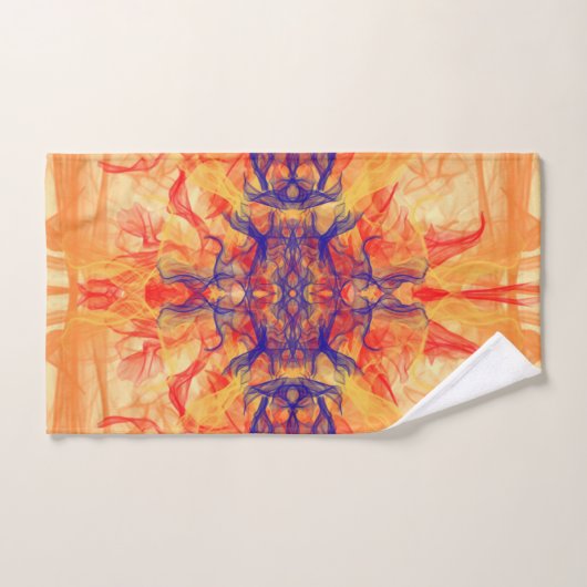 ORANJE SMOKE - fractale kunst - Bad Handdoek (Handdoek)