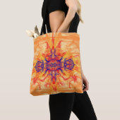ORANJE SMOKE - fractale kunst - Canvas tas (Dichtbij)