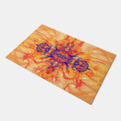 ORANJE SMOKE - Fractale kunst - Doormat Deurmat (Schuin)