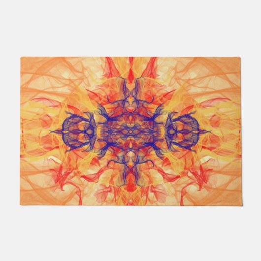 ORANJE SMOKE - Fractale kunst - Doormat Deurmat (Voorkant)