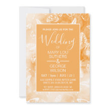 Oranje Smokey Marble Butterflies Wedding