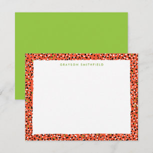 Oranje sneeuwblaasje — Persoonlijke schrijfbenodig Kaart