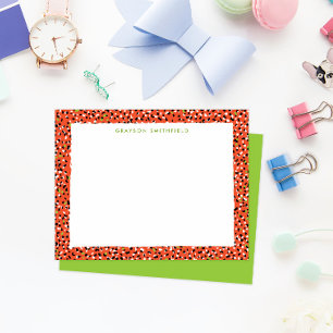 Oranje sneeuwblaasje — Persoonlijke schrijfbenodig Kaart