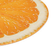 Oranje snijbord van citrusvruchten snijplank (Hoek)