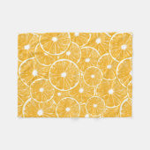 Oranje snijdpatroon ontwerp fleece deken (Voorkant (Horizontaal))