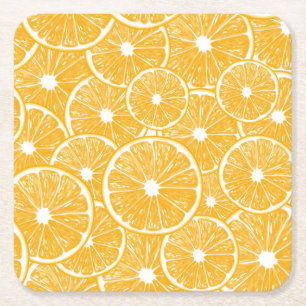 Oranje snijdpatroon ontwerp kartonnen onderzetters