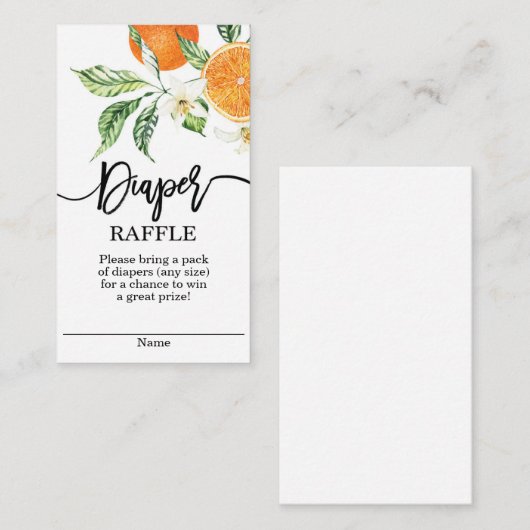 Oranje snijdsel informatiekaartje (Voorkant / Achterkant)