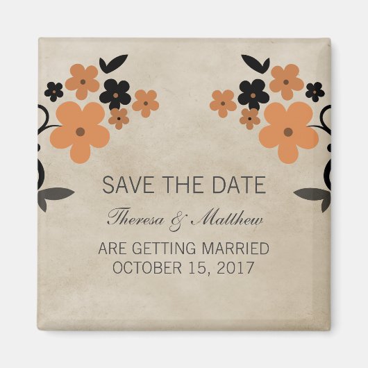 Oranje  snoepjes opslaan Magnet (Voorkant)