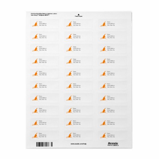 Oranje Snow Ski Etiket (Full Sheet)