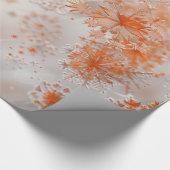 Oranje Snowflakes kerst Cadeaupapier (Hoek)
