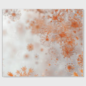 Oranje Snowflakes kerst Cadeaupapier (Vlak)