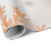 Oranje Snowflakes kerst Cadeaupapier (Rol Hoek)