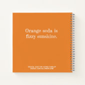 Oranje Soda aanpasbare schets notitieboek (Achterkant)