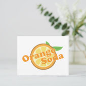 Oranje Soda Briefkaart (Staand voorkant)