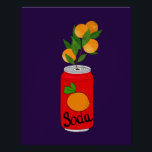 Oranje Soda Can met Fruit Branch – Fun Pop Art Perfect Poster<br><div class="desc">Voeg een uitbarsting van creativiteit toe aan uw items met dit eigenzinnige ontwerp van een oranje frisdrank die een fruittak kan ontkiemen. Ideaal voor liefhebbers van speelse en levendige kunst.</div>
