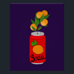 Oranje Soda Can met Fruit Branch – Fun Pop Art Perfect Poster<br><div class="desc">Voeg een uitbarsting van creativiteit toe aan uw items met dit eigenzinnige ontwerp van een oranje frisdrank die een fruittak kan ontkiemen. Ideaal voor liefhebbers van speelse en levendige kunst.</div>