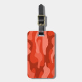 Oranje Soda Monocolor Camo Bagagelabel (Voorkant verticaal)