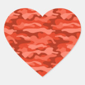 Oranje Soda Monocolor Camo Hart Sticker (Voorkant)